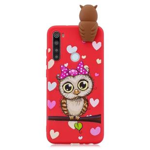 For Galaxy A21 Shockproof Cartoon TPU Protective Case(Red Owl)