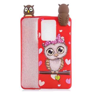 For Galaxy S20 Ultra Shockproof Cartoon TPU Protective Case(Red Owl)