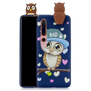 For Xiaomi Mi 10 5G Shockproof Cartoon TPU Protective Case(Blue Owl)
