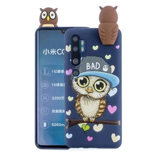 For Xiaomi Mi Note 10 Shockproof Cartoon TPU Protective Case(Blue Owl)