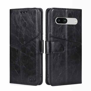 For Google Pixel 7a Geometric Stitching Horizontal Flip Leather Phone Case(Black)