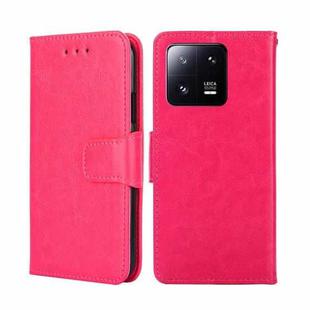 For Xiaomi 13 Pro Crystal Texture Leather Phone Case(Rose Red)
