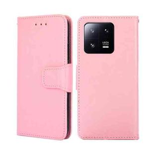 For Xiaomi 13 Pro Crystal Texture Leather Phone Case(Pink)