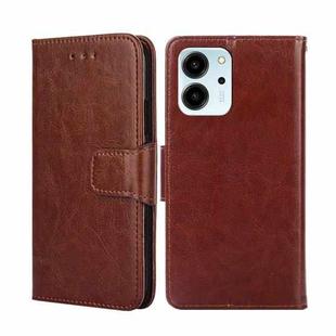 For Honor 80 SE Crystal Texture Leather Phone Case(Brown)