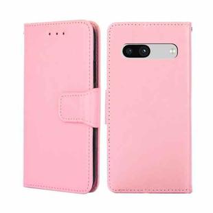 For Google Pixel 7a Crystal Texture Leather Phone Case(Pink)