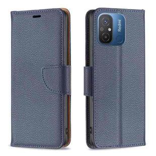 For Xiaomi Redmi 12C Litchi Texture Pure Color Leather Phone Case(Blue)