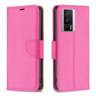 For Xiaomi Redmi K60 / K60 Pro Litchi Texture Pure Color Leather Phone Case(Rose Red)