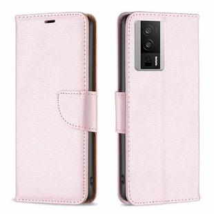 For Xiaomi Redmi K60 / K60 Pro Litchi Texture Pure Color Leather Phone Case(Rose Gold)