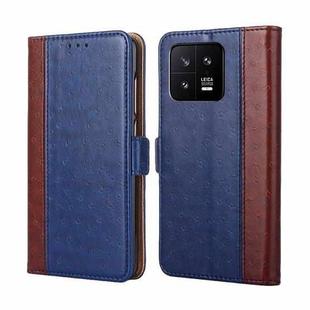 For Xiaomi 13 Ostrich Texture Flip Leather Phone Case(Blue)