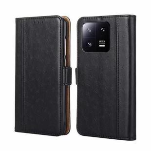 For Xiaomi 13 Pro Ostrich Texture Flip Leather Phone Case(Black)