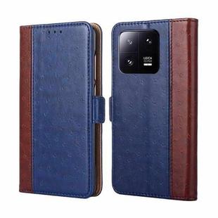 For Xiaomi 13 Pro Ostrich Texture Flip Leather Phone Case(Blue)