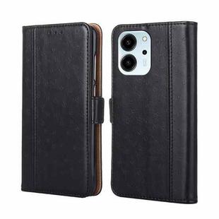 For Honor 80 SE Ostrich Texture Flip Leather Phone Case(Black)