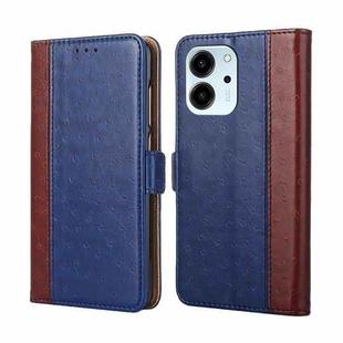 For Honor 80 SE Ostrich Texture Flip Leather Phone Case(Blue)