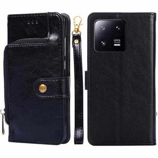 For Xiaomi 13 Pro Zipper Bag Leather Phone Case(Black)