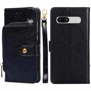 For Google Pixel 7a Zipper Bag Leather Phone Case(Black)