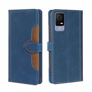 For TCL 405 / 406 / 408 Skin Feel Magnetic Buckle Leather Phone Case(Blue)