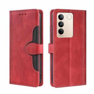 For vivo S16 / S16 Pro Skin Feel Magnetic Buckle Leather Phone Case(Red)
