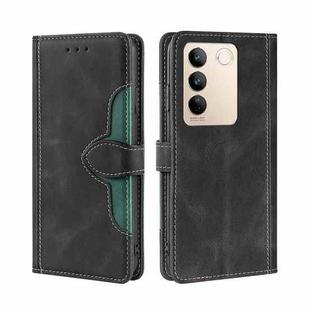 For vivo S16 / S16 Pro Skin Feel Magnetic Buckle Leather Phone Case(Black)
