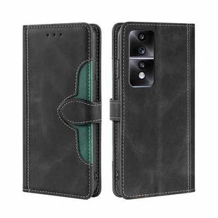 For Honor 80 GT Skin Feel Magnetic Buckle Leather Phone Case(Black)