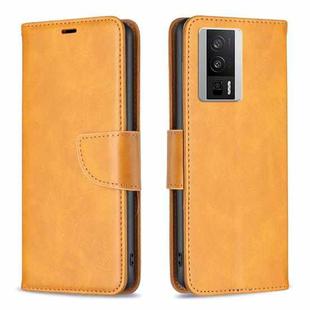 For Xiaomi Redmi K60 / K60 Pro Lambskin Texture Leather Phone Case(Yellow)