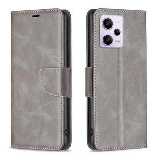 For Xiaomi Redmi Note 12 Pro+ Global Lambskin Texture Leather Phone Case(Grey)
