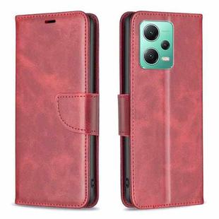 For Xiaomi Redmi Note 12 Global Lambskin Texture Leather Phone Case(Red)