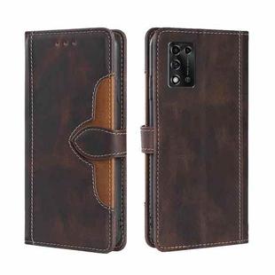 For ZTE Libero 5G III 5G Skin Feel Magnetic Buckle Leather Phone Case(Brown)