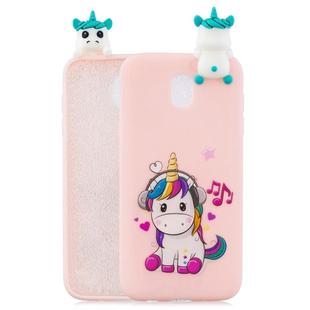 For Xiaomi Redmi 8A Shockproof Colored Painted Lying Cartoon TPU Protective Case(Music Unicorn)