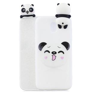 For Xiaomi Redmi 8A Shockproof Colored Painted Lying Cartoon TPU Protective Case(Smiley Panda)