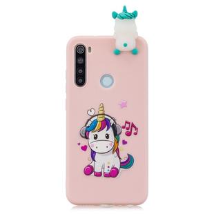 For Xiaomi Redmi Note 8T Shockproof Colored Painted Lying Cartoon TPU Protective Case(Music Unicorn)