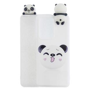 For Huawei P40 Shockproof Colored Painted Lying Cartoon TPU Protective Case(Smiley Panda)