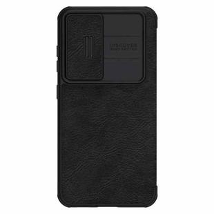 For Samsung Galaxy S23+ 5G NILLKIN QIN Series Pro Sliding Camera Cover Design Leather Phone Case(Black)