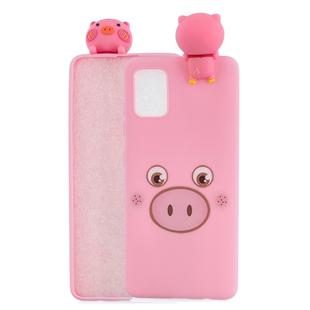 For Galaxy S20 Shockproof Colored Painted Lying Cartoon TPU Protective Case(Pink Pig)