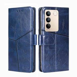 For vivo S16 / S16 Pro Geometric Stitching Horizontal Flip Leather Phone Case(Blue)