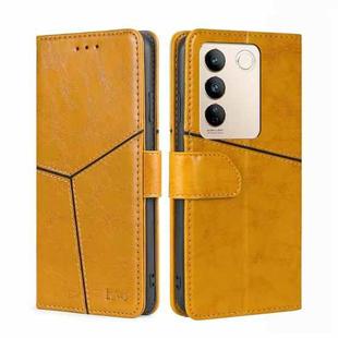 For vivo S16 / S16 Pro Geometric Stitching Horizontal Flip Leather Phone Case(Yellow)