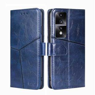 For Honor 80 GT Geometric Stitching Horizontal Flip Leather Phone Case(Blue)