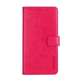 For OPPO K3 idewei Crazy Horse Texture Horizontal Flip Leather Case with Holder & Card Slots & Wallet(Rose Red)