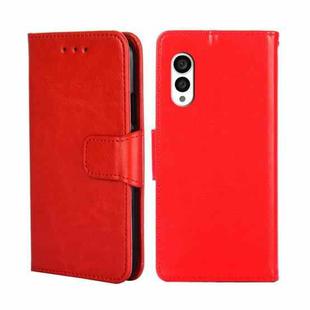 For Fujitsu Arrows N F-51C Crystal Texture Leather Phone Case(Red)