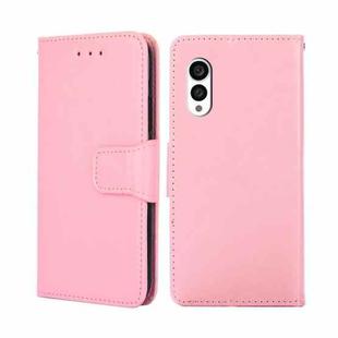 For Fujitsu Arrows N F-51C Crystal Texture Leather Phone Case(Pink)