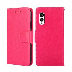 For Fujitsu Arrows N F-51C Crystal Texture Leather Phone Case(Rose Red)