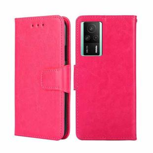 For Xiaomi Redmi K60E Crystal Texture Leather Phone Case(Rose Red)