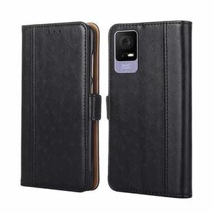 For TCL 405 / 406 / 408 Ostrich Texture Horizontal Flip Leather Phone Case(Black)