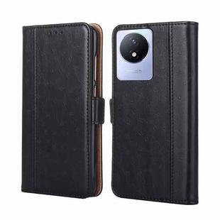 For vivo Y02 4G Ostrich Texture Horizontal Flip Leather Phone Case(Black)