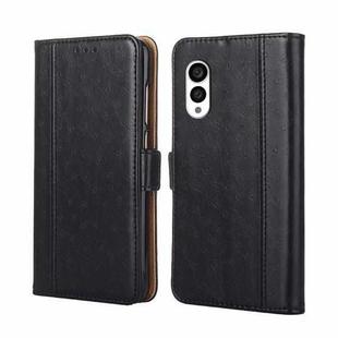 For Fujitsu Arrows N F-51C Ostrich Texture Horizontal Flip Leather Phone Case(Black)