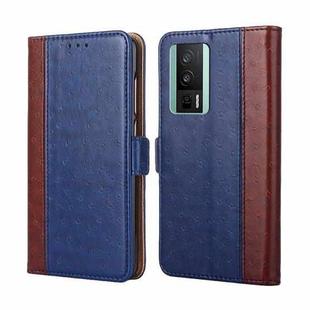 For Xiaomi Redmi K60 / K60 Pro Ostrich Texture Horizontal Flip Leather Phone Case(Blue)