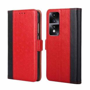 For Honor 80 GT Ostrich Texture Horizontal Flip Leather Phone Case(Red)