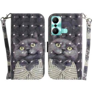 For Infinix Hot 20 Play 3D Colored Pattern Flip Leather Phone Case(Hug Cat)