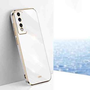 For Honor 80 GT 5G XINLI Straight Edge 6D Electroplate TPU Phone Case(White)