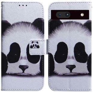 For Google Pixel 7a Coloured Drawing Flip Leather Phone Case(Panda)