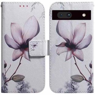 For Google Pixel 7a Coloured Drawing Flip Leather Phone Case(Magnolia)